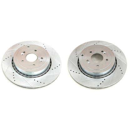 PowerStop Rear Evolution Drilled & Slotted Rotor Pair | Kia Stinger (18-20) (JBR1792XPR)