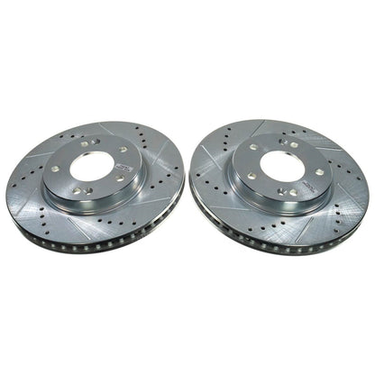 PowerStop Front Drilled & Slotted Rotor (Pair) | Hyundai Elantra (21-22) (JBR1799XPR)