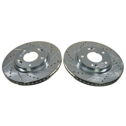 PowerStop Drilled & Slotted Front Rotor (Pair) | Kia Forte (19-21) (JBR1904XPR)