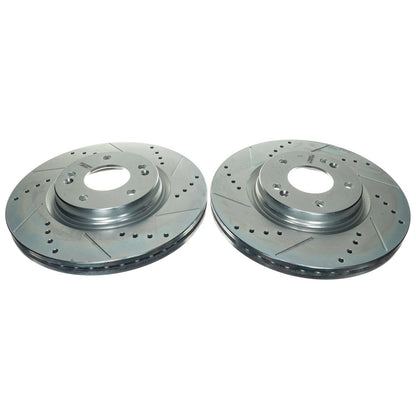 PowerStop Drilled & Slotted Front Rotor (Pair) | Kia K5 (21-22) (JBR1908XPR)
