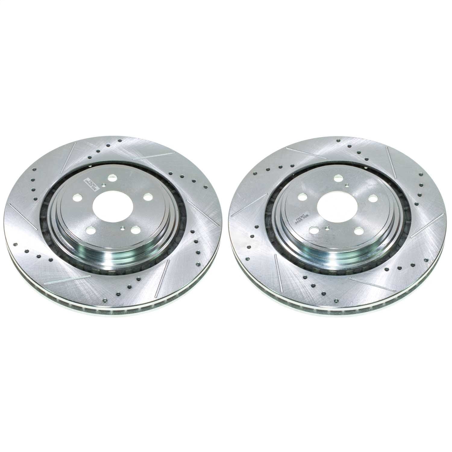PowerStop Drilled & Slotted Front Rotor (Pair) | Toyota Highlander (20-23) (JBR1911XPR)