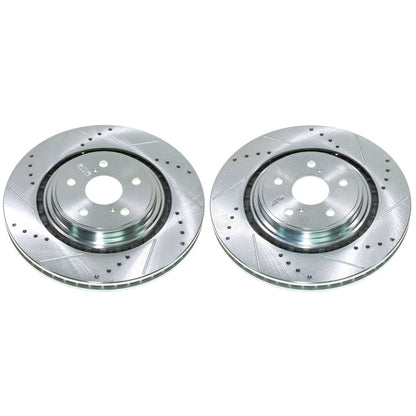 PowerStop Drilled & Slotted Front Rotor (Pair) | Toyota Highlander (20-23) (JBR1911XPR)