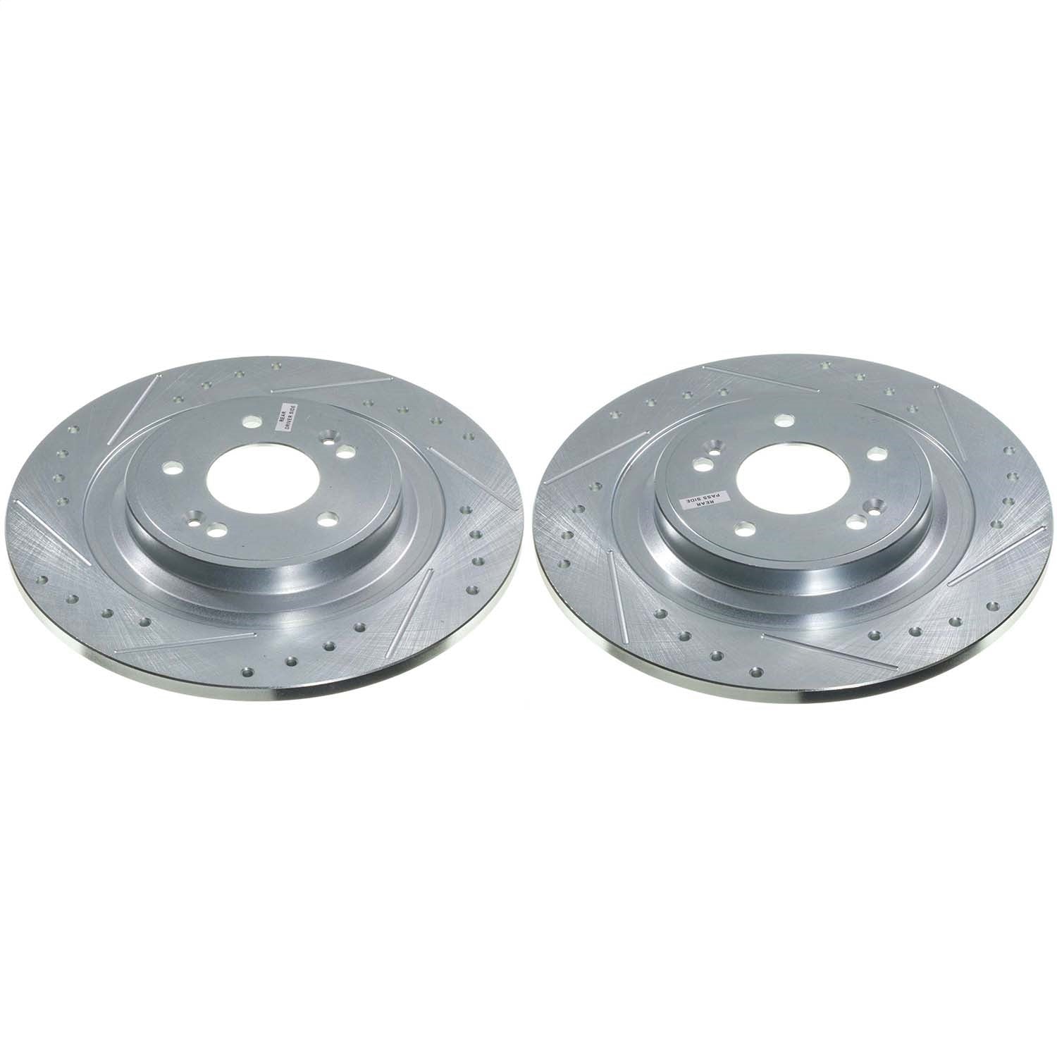 PowerStop Rear Drilled & Slotted Rotor (Pair) | Kia Carnival (22-23) (JBR1932XPR)