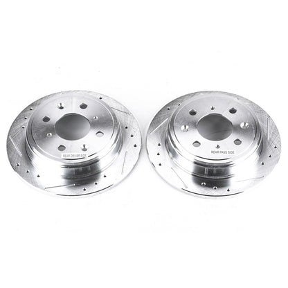 PowerStop Rear Drilled & Slotted Rotors | Acura Integra (90-01) (JBR308XPR)