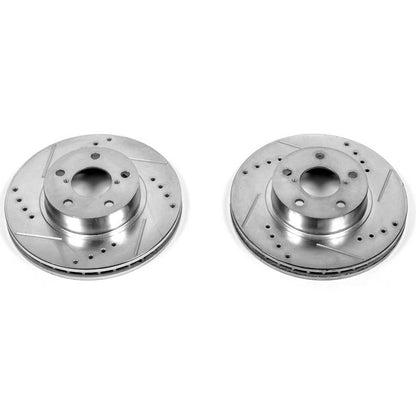 PowerStop Drilled & Slotted Front Rotors | Subaru Impreza (93-01) (JBR358XPR)