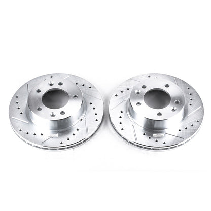 PowerStop Drilled & Slotted Front Rotors | Mazda RX-7 (86-91) (JBR381XPR)