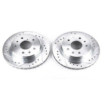 PowerStop Rear Evolution Drilled & Slotted Rotors | Mazda RX-7 (86-91) (JBR383XPR)