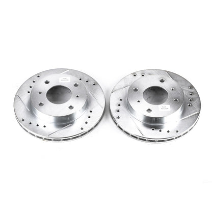 PowerStop Drilled & Slotted Front Rotors | Nissan 240SX (89-96) (JBR502XPR)