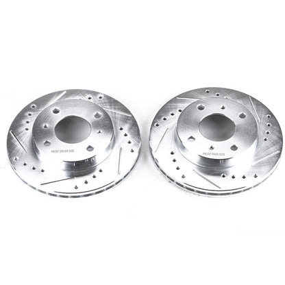 PowerStop Drilled & Slotted Front Rotors | Infiniti G20 (91-96) (JBR503XPR)