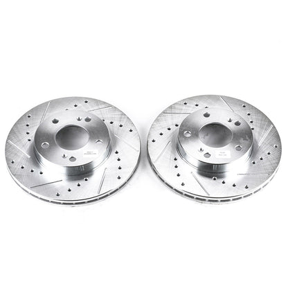PowerStop Drilled & Slotted Front Rotors | Infiniti I30 (96-99) (JBR505XPR)