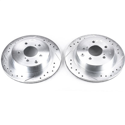 PowerStop Drilled & Slotted Rear Rotors | Nissan 300ZX (89-96) (JBR509XPR)