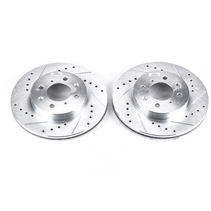 PowerStop Drilled & Slotted Front Rotors | Acura EL (97-05) (JBR522XPR)