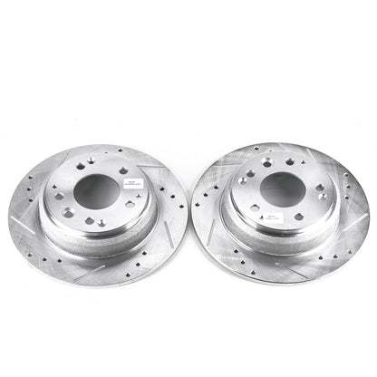 PowerStop Drilled & Slotted Rear Rotors | Acura Legend (91-95) (JBR529XPR)
