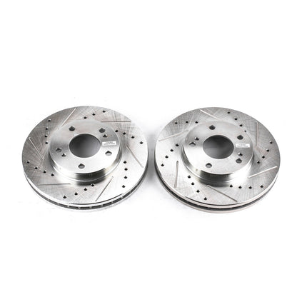 PowerStop Drilled & Slotted Front Rotors | Nissan 300ZX (89-96) (JBR552XPR)