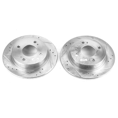 PowerStop Rear Drilled & Slotted Rotors | Infiniti G20 (91-96) (JBR553XPR)