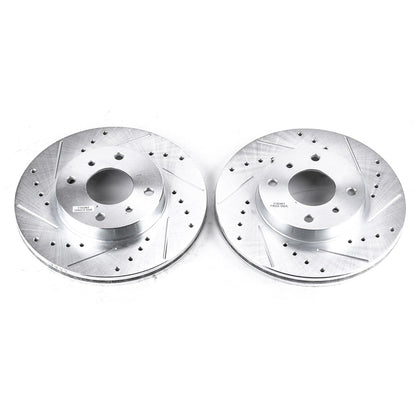 PowerStop Drilled & Slotted Front Rotors | Infiniti G20 (99-02) (JBR557XPR)