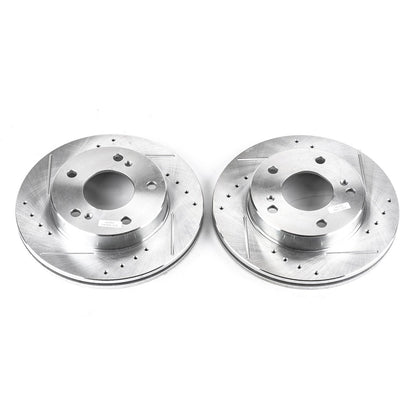 PowerStop Drilled & Slotted Front Rotors | Nissan 240SX (94-96) (JBR559XPR)