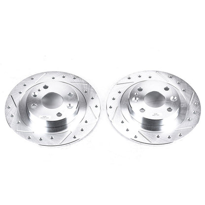 PowerStop Rear Evolution Drilled & Slotted Rotors - Pair | Ford Escort (91-03) (JBR570XPR)