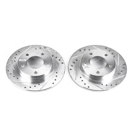 PowerStop Rear Evolution Drilled & Slotted Rotors - Pair | Ford Probe (93-97) (JBR578XPR)