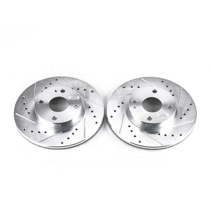 PowerStop Drilled & Slotted Front Rotors Pair | Mazda Miata (94-97) (JBR579XPR)
