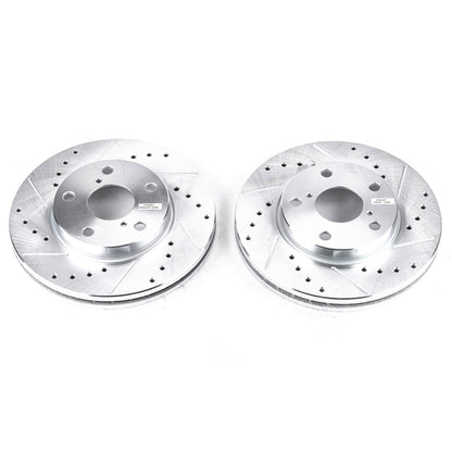 PowerStop Drilled & Slotted Front Rotors | Lexus SC300 (92-98) (JBR714XPR)