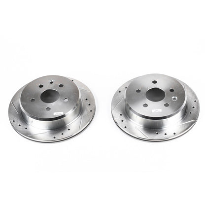 PowerStop Rear Drilled & Slotted Rotors | Lexus SC300 (92-98) (JBR715XPR)