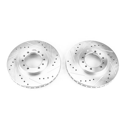 PowerStop Drilled & Slotted Front Rotors | Mitsubishi Montero (91-96) (JBR723XPR)