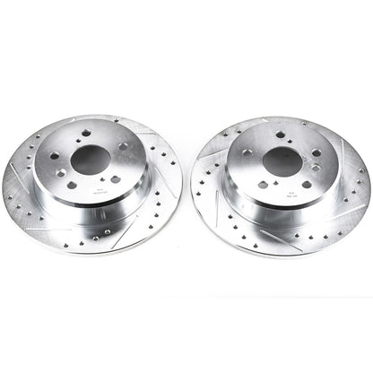 PowerStop Rear Evolution Drilled & Slotted Rotors | Lexus RX300 (99-03) (JBR738XPR)
