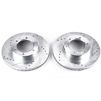PowerStop Front Evolution Drilled & Slotted Rotors - Pair | Toyota 4Runner (91-96) (JBR740XPR)