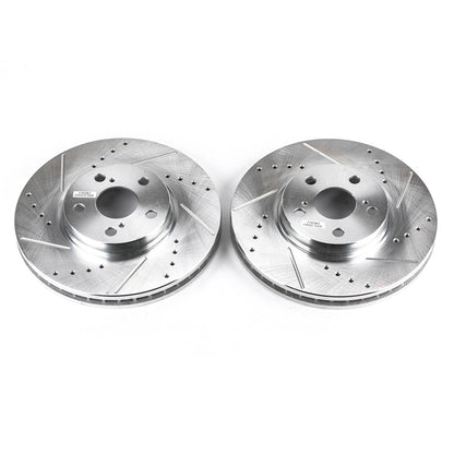 PowerStop Drilled & Slotted Front Rotors | Toyota Celica (94-99) (JBR748XPR)
