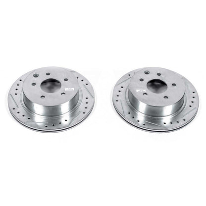 PowerStop Rear Drilled & Slotted Rotors | Infiniti J30 (93-97) (JBR751XPR)