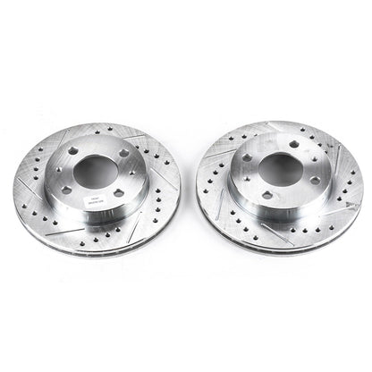 PowerStop Drilled & Slotted Front Rotors | Nissan 200SX (95-98) (JBR753XPR)