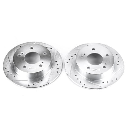 PowerStop Rear Drilled & Slotted Rotors | Nissan 240SX (94-98) (JBR755XPR)