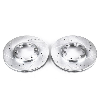 PowerStop Drilled & Slotted Front Rotors | Nissan Frontier (03-04) (JBR756XPR)