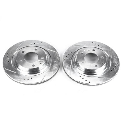 PowerStop Rear Evolution Drilled & Slotted Rotors - Pair | Mazda RX-7 (93-95) (JBR761XPR)