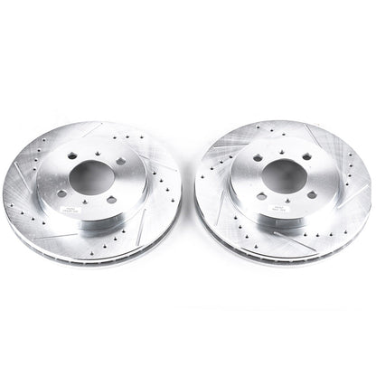 PowerStop Drilled & Slotted Front Rotors | Mitsubishi Lancer Evolution (02-07) (JBR779XPR)