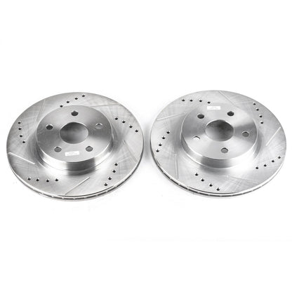 PowerStop Drilled & Slotted Front Rotors - Pair | Toyota RAV4 (96-00) (JBR793XPR)