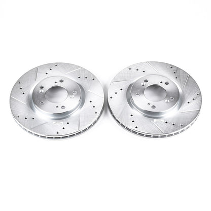 PowerStop Drilled & Slotted Front Rotors Pair | Honda S2000 (00-09) (JBR914XPR)