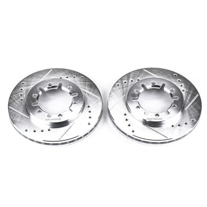 PowerStop Drilled & Slotted Front Evolution Rotors - Pair | Nissan Frontier (98-04) (JBR915XPR)