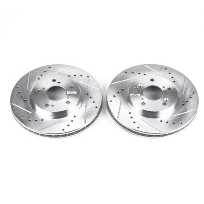PowerStop Drilled & Slotted Front Rotors | Acura CL (01-03) (JBR923XPR)