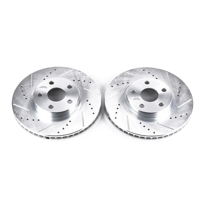 PowerStop Drilled & Slotted Front Rotors Pair | Pontiac Vibe (03-08) (JBR931XPR)