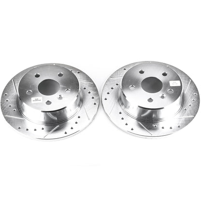 PowerStop Rear Evolution Drilled & Slotted Rotors - Pair | Toyota Avalon (00-04) (JBR934XPR)