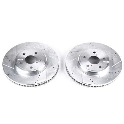 PowerStop Drilled & Slotted Front Rotors | Lexus LS430 (01-06) (JBR938XPR)