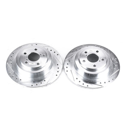 PowerStop Rear Evolution Drilled & Slotted Rotors | Subaru Baja (03-06) (JBR945XPR)