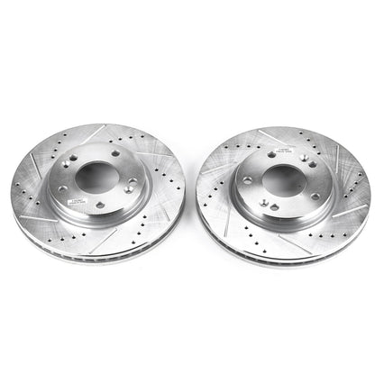 PowerStop Front Evolution Drilled & Slotted Rotors - Pair | Hyundai Santa Fe (01-05) (JBR949XPR)