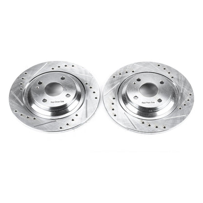 PowerStop Drilled & Slotted Rear Rotors | Mazda Miata (01-05) (JBR951XPR)