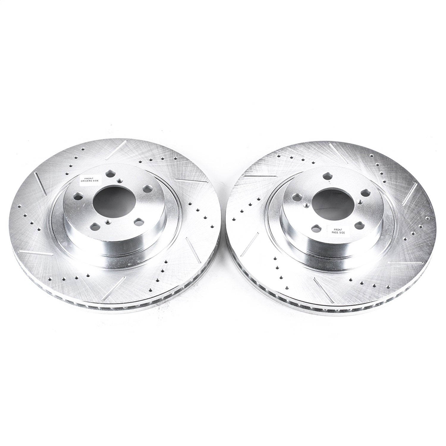 PowerStop Drilled & Slotted Front Rotors | Saab 9-2X (05-06) (JBR957XPR)
