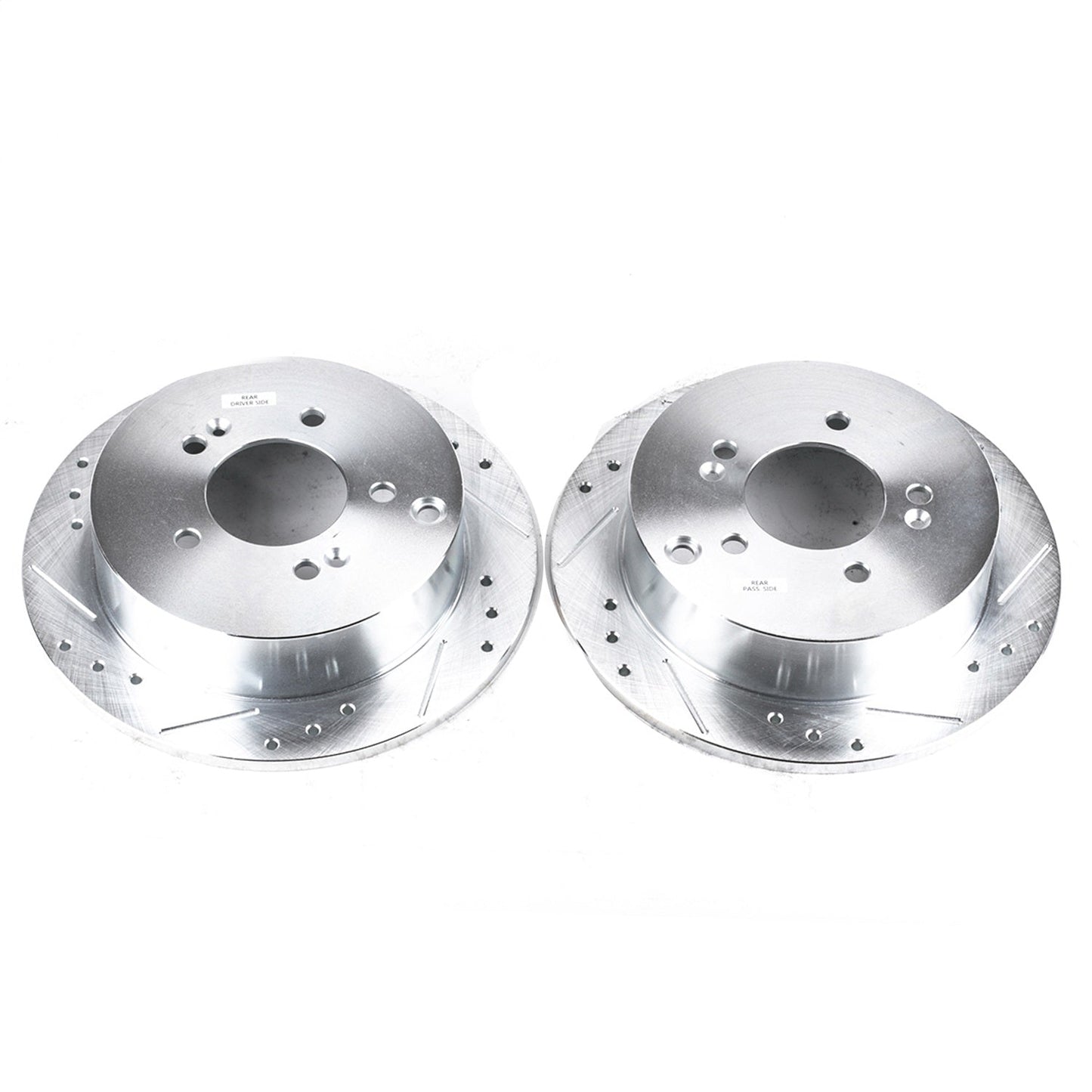 PowerStop Drilled & Slotted Rear Rotors Pair | Hyundai Santa Fe (01-06) (JBR958XPR)