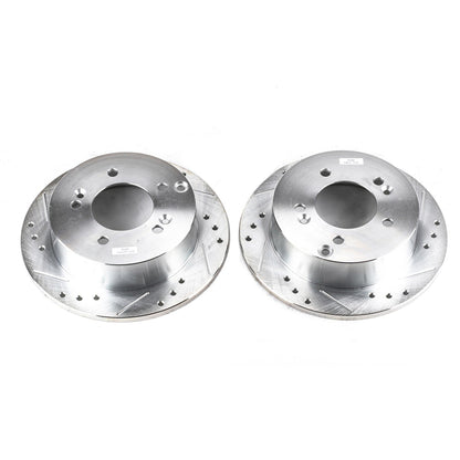 PowerStop Drilled & Slotted Rear Rotors Pair | Hyundai Sonata (06-10) (JBR959XPR)