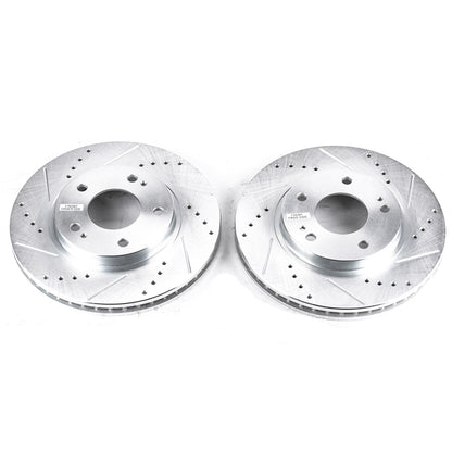 PowerStop Drilled & Slotted Front Rotors | Chrysler Sebring (01-05) (JBR966XPR)